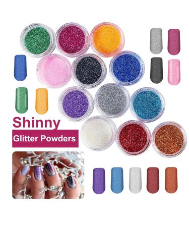 BLIFF Acrylic Nail Kit for Beginners | 12 Glitter Acrylic Powders | Professional Nail Art Tools & Supplies for DIY Nail Decoration - Buy Online on GoSupps.com
