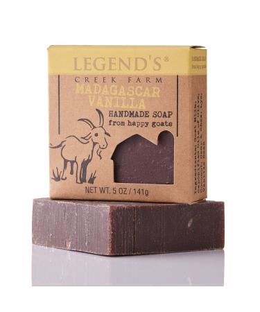 Legend s Creek Farm  Goat Milk Soap  Moisturizing Cleansing Bar for Hands and Body  Creamy Lather and Nourishing  Gentle For Sensitive Skin  Handmade in USA  5 Oz Bar (Madagascar Vanilla O.S.) Madagascar Vanilla 5 Ounce ...