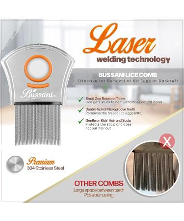 Bussani Multi-Purpose Comb for Lice Treatment Dandruff & Psoriasis | Nit Remover Hair Brush for Kids & Adults | Peine para Piojos y Liendres - Buy Online on GoSupps.com