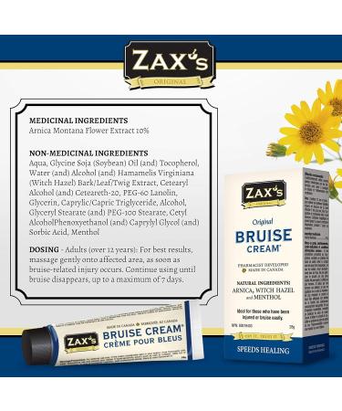 Zax's Original Bruise Cream - Arnica & Witch Hazel Blend for Rapid Bruise Relief - 2 Pack 28g - Buy Online on GoSupps.com