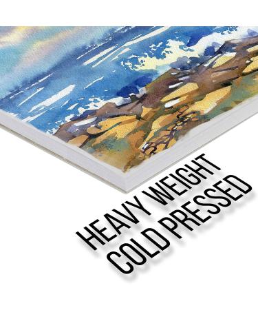 U.S. Art Supply 9x12 Watercolor Paper Pad - Pack of 2, 140lb Heavyweight, Cold Pressed, Acid-Free - Ideal for Artists, Students, Adults - 12 Sheets Each - Wet, Dry & Mixed Media - Buy Online on GoSupps.com