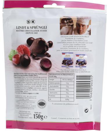 Lindt Sensation Fruit Raspberry/Cranberry 150g - Buy Online on GoSupps.com