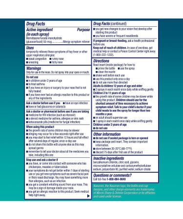 Nasonex 24HR Allergy Nasal Spray - 120 Sprays, Non-Drowsy 24 Hour Allergy Relief - Buy Online on GoSupps.com