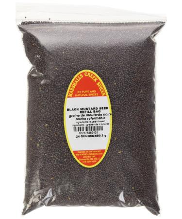 Marshalls Creek Spices Refill Pouch Mustard Seed Whole Seasoning Black XL 24 Ounce