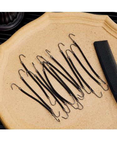 15 Pieces Black Ponytail Hook Rubber Bands - Elastic Hair Holders for Women | Hair Styling Accessories - Buy Online on GoSupps.com