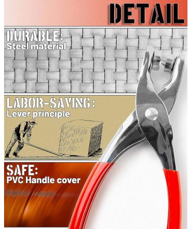 500Pcs 1/4 Inch Grommet Tool Kit with Leather Hole Punch Pliers - Gold and Silver Metal Eyelets for Leather, Shoes, Fabric, Belts - Buy Online on GoSupps.com