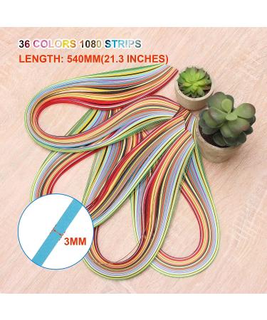 3mm Paper Quilling Set - 1080 Strips in 36 Colors for DIY, Home Decor & Gifts - Buy Online on GoSupps.com