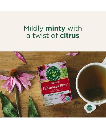 Traditional Medicinals - Organic Echinacea Plus Herbal Tea (Pack of 1) - Help Relieve Cold and Flu Symptoms - 16 Tea Bags Total Echinacea Plus 16 Count (Pack of 1) - Buy Online on GoSupps.com