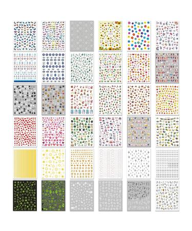 Winthrop 36 Sheets Holiday Nail Art Stickers - Year-Round Colorful Decals for Spring Summer 4th of July Halloween Christmas - Buy Online on GoSupps.com