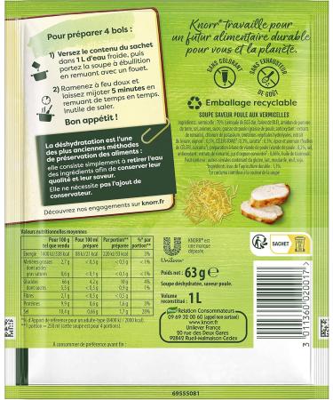 Knorr Dehydrated Chicken Soup with Vermicelli for 4 People (Pack of 13 Sachets) - Buy Online on GoSupps.com