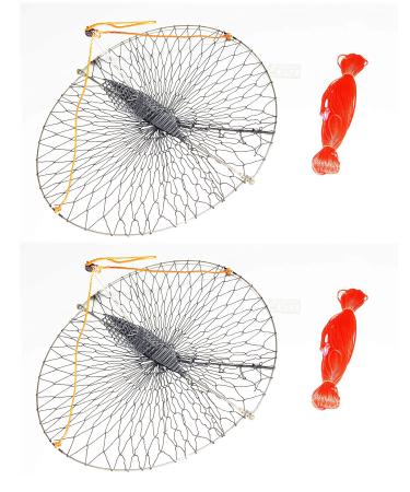 2-Pack of KUFA Sports Casting Crab Trap with 100' Rope and Bait Bag (CR55x2)
