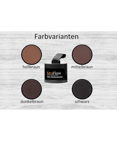 KeraFlow Root Powder - Medium Brown Hair Concealer & Thickening Powder for Grey Roots & Thinning Hair - 4g - Buy Online on GoSupps.com