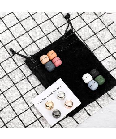Magnetic Hijab Pins - 12 Strong Colorful Round Magnets for Women | Multi-use Hijab Accessories - Buy Online on GoSupps.com