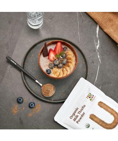 Organic Milk Thistle Powder - 1lb | Non-GMO, Gluten-Free, Vegan | Premium Seed Powder - 16oz - Buy Online on GoSupps.com