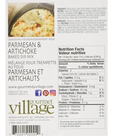 Gourmet du Village Baked Dip Parmesan Artichoke Parmesan and Artichoke 0.5 Ounce (Pack of 1) - Buy Online on GoSupps.com