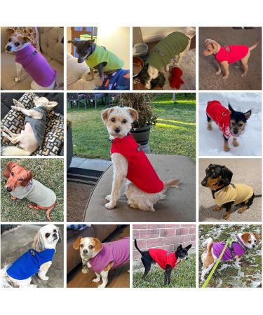 BEAUTYZOO Dog Fleece Vest Sweater Winter Jacket with D-Ring Leash | XS Red - Buy Online on GoSupps.com