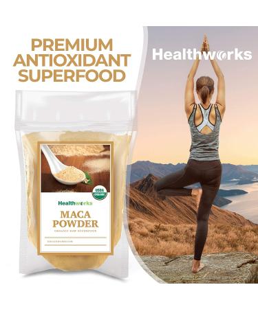 Healthworks Maca Powder Raw - 32oz | Certified Organic Flour for Keto, Vegan, Non-GMO | Premium Peruvian Origin for Breakfast, Smoothies, Baking & Coffee - Buy Online on GoSupps.com