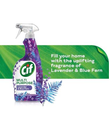 Cif Lavender & Blue Fern Multipurpose Cleaner Spray eliminates 99.9% of bacteria & viruses all purpose cleaner 6x 750 ml - Buy Online on GoSupps.com