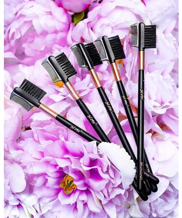 Skone Luxe Premium Rose Gold Brow/Lash Brush - Professional Grade Dual Side Eyelash Comb and Eyebrow Brush - Buy Online on GoSupps.com
