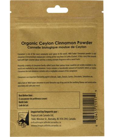 Wild Tusker Organic Ceylon Cinnamon Powder 20g - Buy Online on GoSupps.com