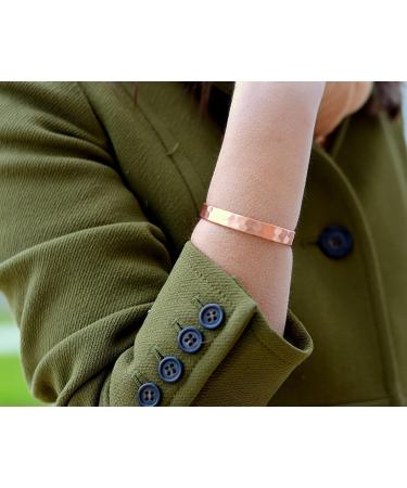 Copper Bracelets for Arthritis Relief - Set of 2 for Men and Women | 100% Copper with Therapy Magnets | Effective Natural Pain Relief (Hammered & Chain Inlay) - Buy Online on GoSupps.com