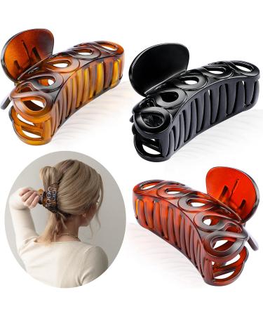 Strong Hold Hair Claw Clips for Thick Hair - 3PCS (Matte Finish) - Buy Online on GoSupps.com