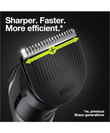 Braun Beard Trimmer Series 5 & Hair Clippers with Gillette Fusion5 ProGlide Razor 39 Length Settings UK 2 Pin Plug BT5260 Black/Silver - Buy Online on GoSupps.com