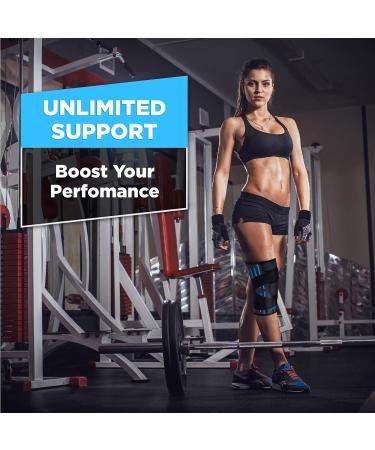 Pure Support Knee Brace Sleeve with Strap Compression | Meniscus Tear & Arthritis Pain Relief | Ideal for Running, Football, Crossfit | Men & Women XL Blue - Buy Online on GoSupps.com