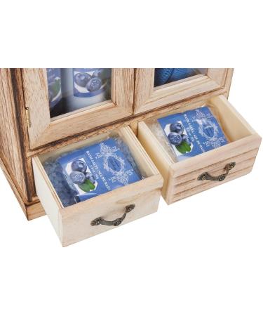 Buy BRUBAKER Cosmetics Bath and Care Set - Blueberry in Wooden Cabinet | International Shipping Available - Buy Online on GoSupps.com