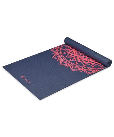 Gaiam Print Yoga Mat, Non Slip Exercise & Fitness Mat for All Types of Yoga, Pilates & Floor Exercises Pink Marrakesh
