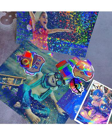 Holographic Sticker Pack - 25 Sheets A4 Size - 5 Styles Mixed Clear Adhesive Laminate Film - DIY Holographic Overlay - Buy Online on GoSupps.com