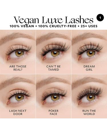 Velour Vegan Luxe Eyelashes - Lightweight and Reusable Natural False Lashes | Handmade Fake Lash Extensions - 100% Vegan Mink | Soft, Comfortable, and Suitable for All Eye Shapes - Buy Online on GoSupps.com
