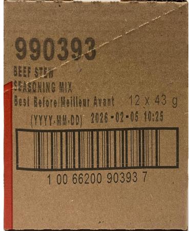 Club House Dry Sauce/Seasoning/Marinade Mix Beef Stew 43g Case Pack 12 Count Beef Stew 43 g (Pack of 12) - Buy Online on GoSupps.com
