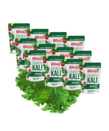 Brad's Plant Based Organic Crunchy Kale, Original Pro, 12Bags, 24 Servings Total Original with Probiotics 2 Ounce (Pack of 12)