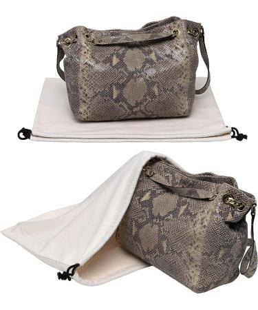 Dust Bags for Handbags - 3 Pack Flannel Duster Bags | Large Cotton Fabric Storage Pouches with Drawstring Closure | Ideal for Shoes, Purses, Travel | 19.8x15 Inches - Buy Online on GoSupps.com
