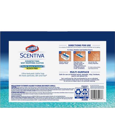 Clorox Scentiva Disinfecting Wet Mopping Cloths | Pacific Breeze and Coconut | 24ct Refills - Pack of 2 - Buy Online on GoSupps.com