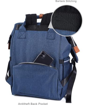 NEOtech Care Diaper Bag Backpack - Multifunctional Baby Bag for Boys & Girls | Wide Opening & Organized Pockets - Black Gray Blue - Buy Online on GoSupps.com