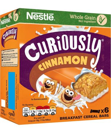 Nestl Curiously Cinnamon Breakfast Cereal Bars 25g (150g) (Pack of 6) - Buy Online on GoSupps.com