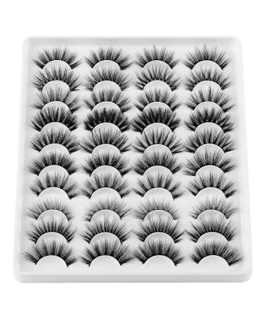 Jimire False Eyelashes - 20 Pairs in 10 Styles | Fluffy Volume Cat Eye Lashes (12-20mm) - Buy Online on GoSupps.com
