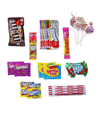 50-Piece Bite-Sized Candy Gift Box - Skittles, Sour Patch Kids, Starburst, Twizzlers, Airheads & More! Perfect for Movie Night, Sleepovers & Goodie Bags - Buy Online on GoSupps.com