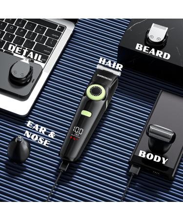 Barberboss Beard Trimmer Men & Hair Clippers Men Hair Trimmer Men Nose Trimmer Men Waterproof Trimmer for Men Mens Grooming Kits - Buy Online on GoSupps.com