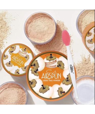 Buy Airspun Loose Face Powder Bundle with Nose Cleaning Brush | Lightweight Translucent Setting Powder for Oil Control & Mattifying Effect Pack of 6 - International Shipping Available - Buy Online on GoSupps.com