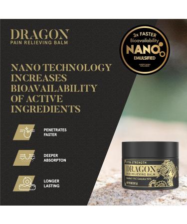 Dragon Balm 2.0oz - Xtra Strength Muscle & Joint Relief | Fast Absorbing Natural Ingredients for Back Elbows Feet Hands Hips Legs & Neck - Buy Online on GoSupps.com