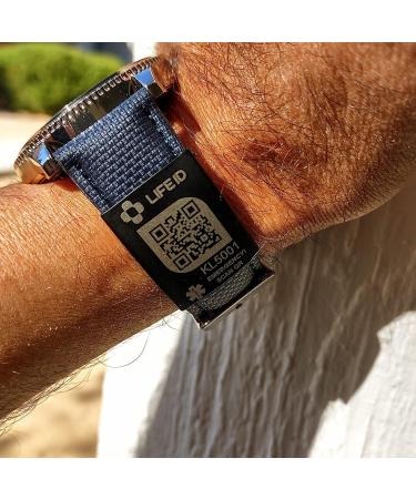 LIFE ID Apple Watch Band - Medical Alert ID for Men & Women - Edit Info Anytime - Free Profile Dashboard - No Subscription Fees - 18mm Wide - Buy Online on GoSupps.com