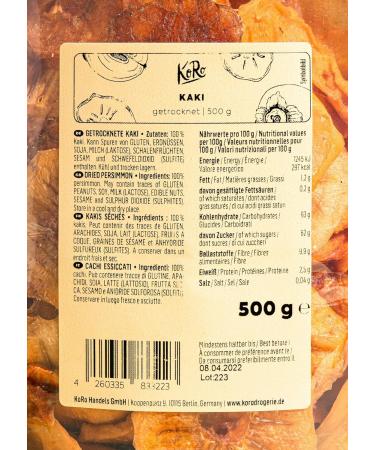 KoRo - Kakis s ch s 500g - exotique non sulfur et sans sucre ajout  - Buy Online on GoSupps.com