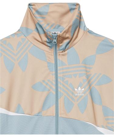 adidas Originals Kids' Graphic Track Top in Magic Grey/Multicolor/Beige - Medium - Buy Online on GoSupps.com