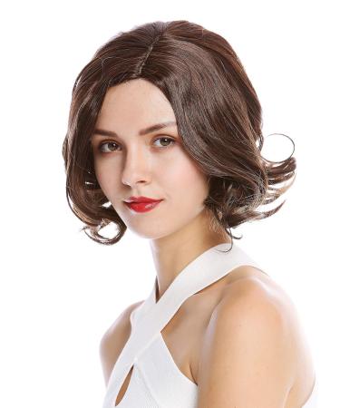 WIG ME UP YZF-4372-3/30 Women's Short Wavy Bob Wig - Dark Brown & Copper Highlights - International Shipping Available - Buy Online on GoSupps.com