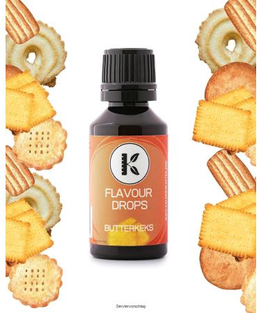 Calorie-Free Flavor Drops - Butter Biscuit | Vegan & Sugar-Free | 30ml Made in Germany - Buy Online on GoSupps.com
