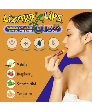 Lizard Lips SPF 22 Lip Balm - Original Vanilla 4 Pack - Buy Online on GoSupps.com