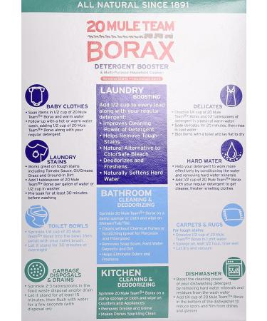 Borax 20 Mule Team Detergent Booster 65 Oz - Laundry Cleaning Power - Buy Online on GoSupps.com